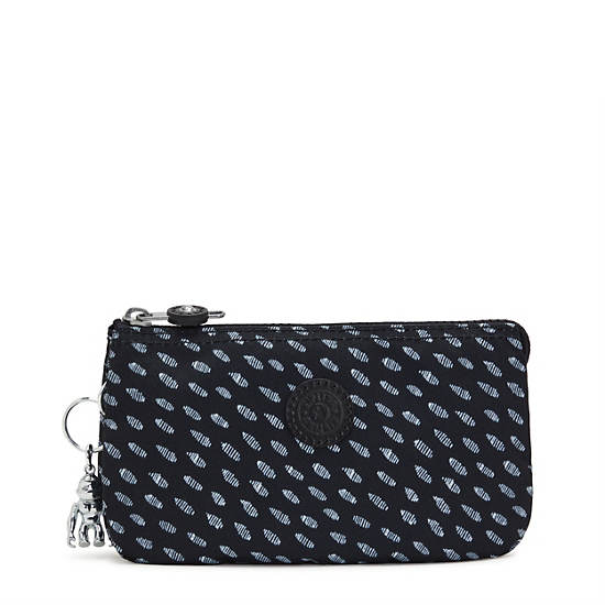 Kipling Creativity Large Printed Pouch Táska Fekete Fehér | HU 2092SG